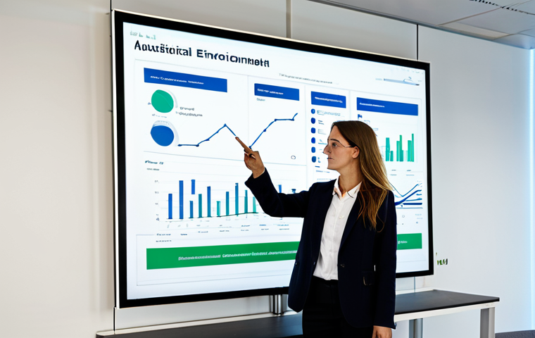A Certified Environmental Manager in Action**

A young professional, fully clothed in appropriate business casual attire, confidently presenting data on a large screen displaying ISO 14001 certification metrics. The setting is a bright, modern office in Lisbon, Portugal, with views of the Tagus River in the background. She is pointing at a graph showcasing improved environmental performance. The scene conveys professionalism and competence. Safe for work, appropriate content, fully clothed, professional, perfect anatomy, correct proportions, well-formed hands, natural pose, high quality.

**