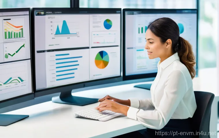 환경관리사 실무에서 업무 효율을 높이는 법 - **Digital Environmental Management Office:**
"A serene and confident Brazilian environmental man...