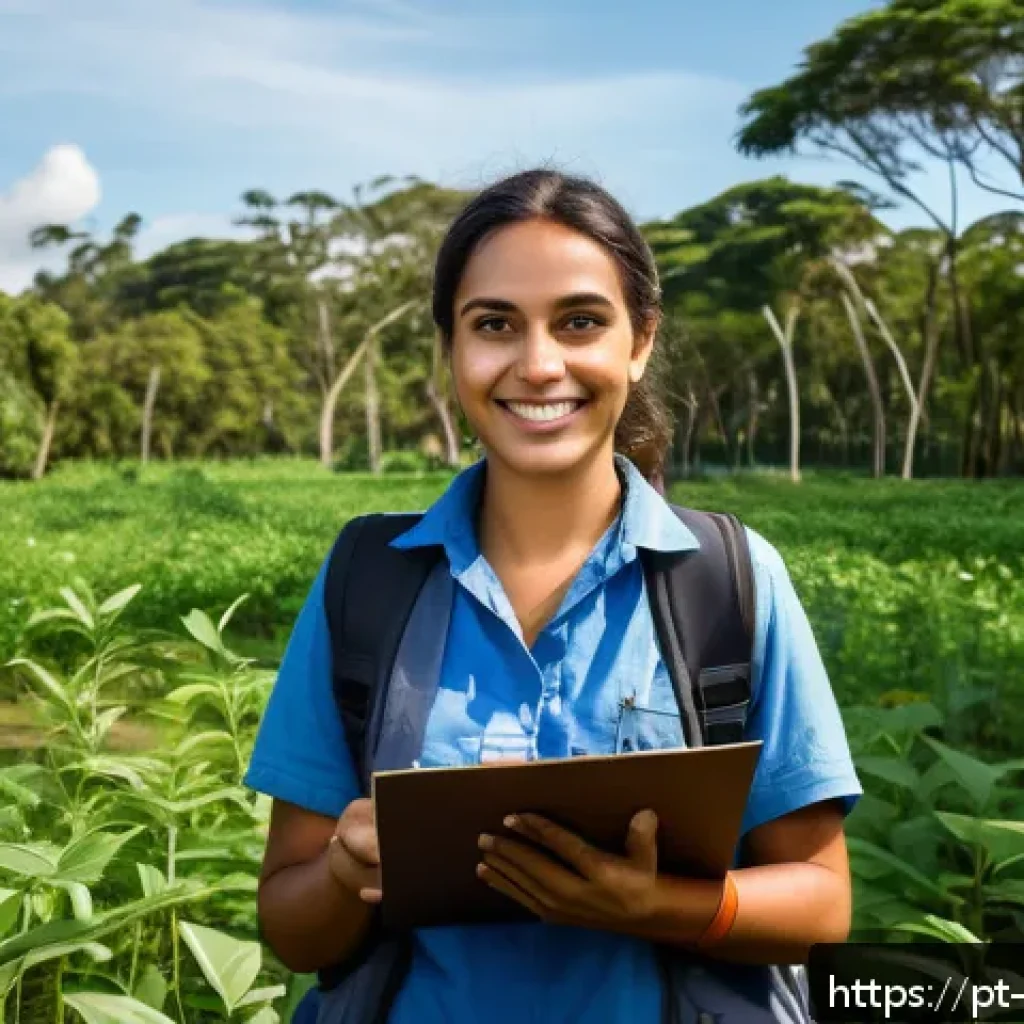환경관리사 자격증으로 NGO 활동 참여 - A professional environmental NGO worker standing confidently in an urban park setting in Brazil, wea...